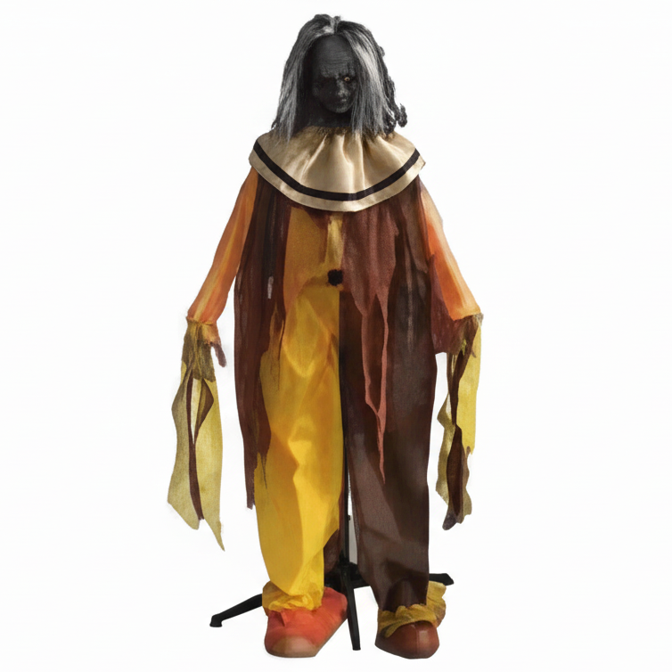 New Halloween 2026 Animated Props and Decorations - 6 ft Crying Scare Clown - Holiday Spirit Shop