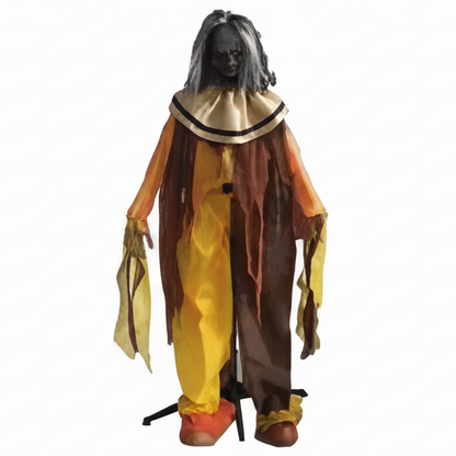 New Halloween 2026 Animated Props and Decorations - 6 ft Crying Scare Clown - Holiday Spirit Shop