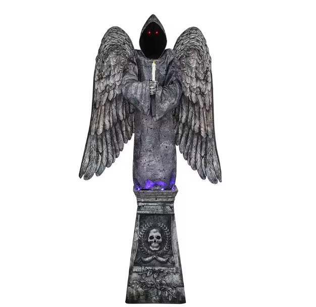 96" Animated Cemetery Angel tombstone Halloween Decoration prop