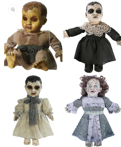 Set of 4 Haunted Dolls - Holiday Spirit Shop