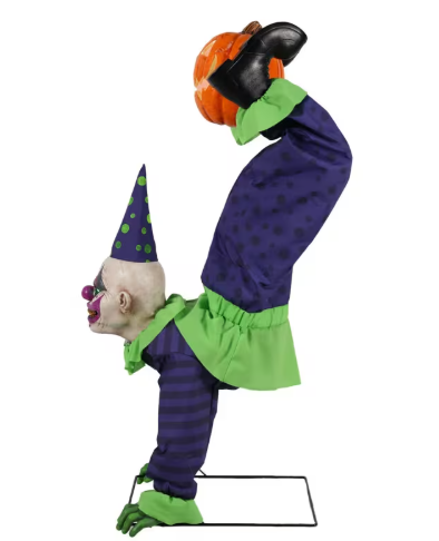 animated Halloween decoration 5 ft clown upside down