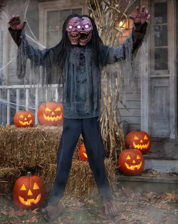 Halloween 2026 - 6 Ft Animated Jack & Jill Two Headed Zombie Prop
