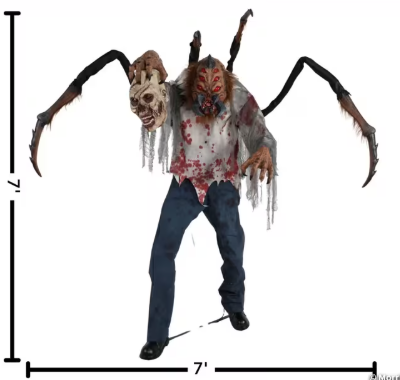 6 Ft. 10" Animated Spider Monster Dr. Fangor Halloween Decoration Prop