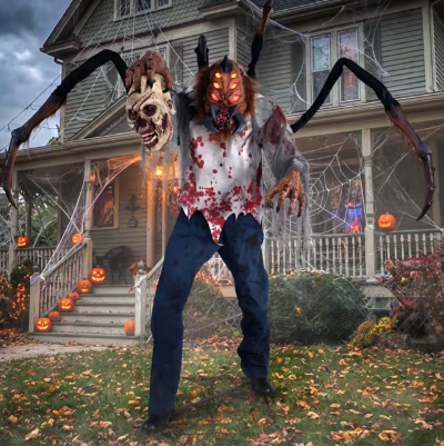 6 Ft. 10" Animated Spider Monster Dr. Fangor Halloween Decoration Prop