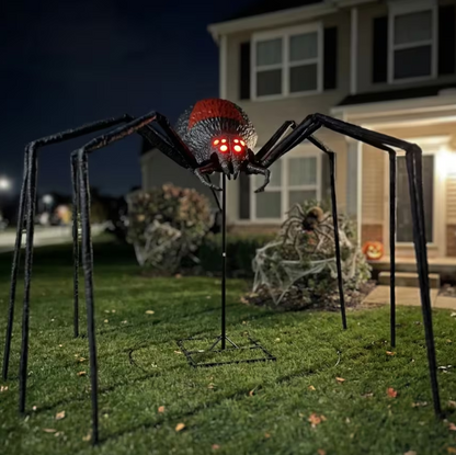 Halloween 2026 Giant 8 foot black widow spider prop yard decoration