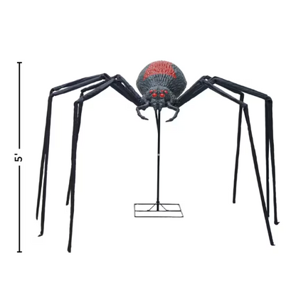 Halloween 2026 Giant 8 foot black widow spider prop yard decoration