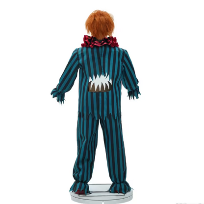 Animated Halloween decoration 65" hollow clown with teeth Prop