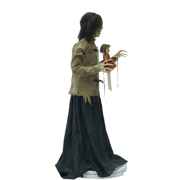 5 Ft. Maniac Mary in a Straitjacket with Doll Halloween Decoration