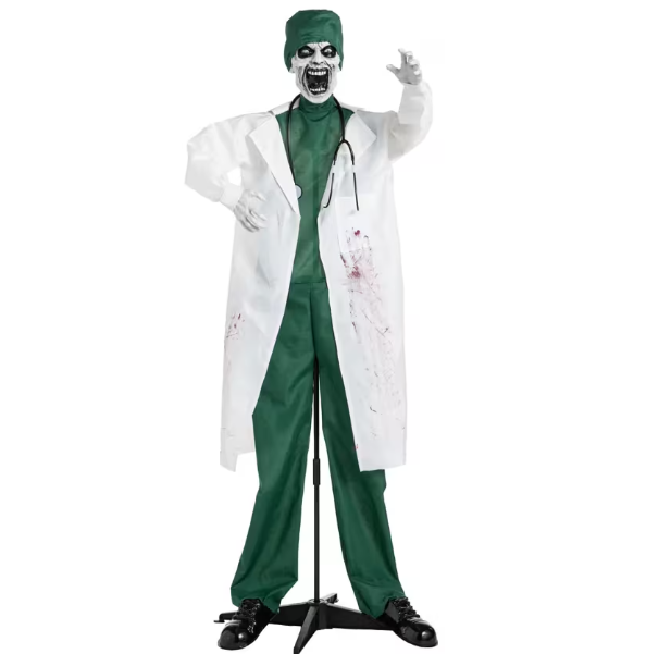 Halloween 2026 - 5 Ft. 10" Animated Standing Talking Doctor Halloween Decoration