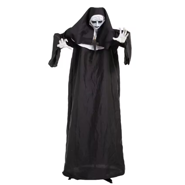 Halloween 2026 - 5 Ft. 4" Animated Sudden Surprise Nun Halloween Prop