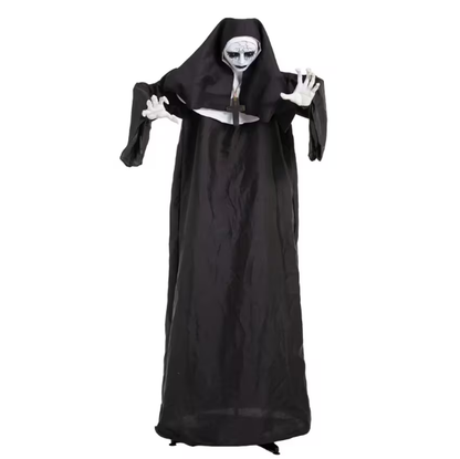 Halloween 2026 - 5 Ft. 4" Animated Sudden Surprise Nun Halloween Prop