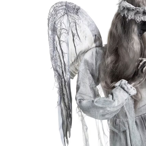 Halloween 2026 - 5 Ft. 6" Animated Turning Sudden Surprise Angel Graveyard Prop
