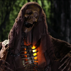 62" skeletonreaper animated Halloween prop new 2026