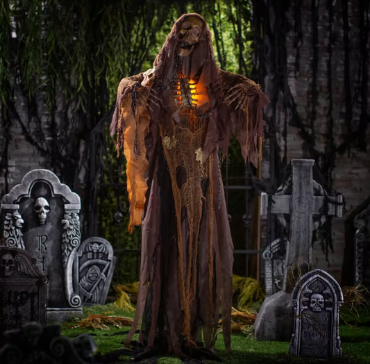 62" skeletonreaper animated Halloween prop new 2026