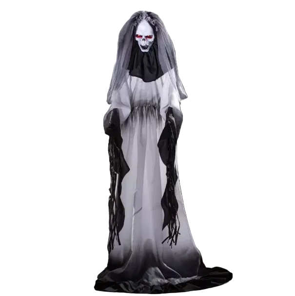 animated halloween prop life size screaming creepy bride decoration