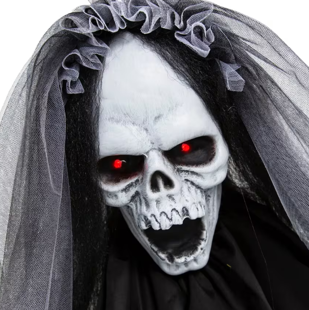 animated halloween prop life size screaming creepy bride decoration
