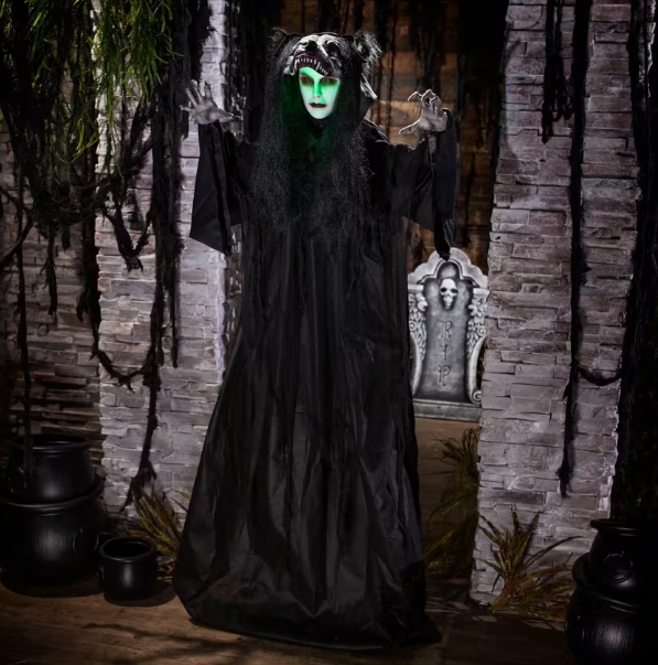 Halloween 2026 - 5.6 Ft Wolf Lady Animated Halloween Decoration