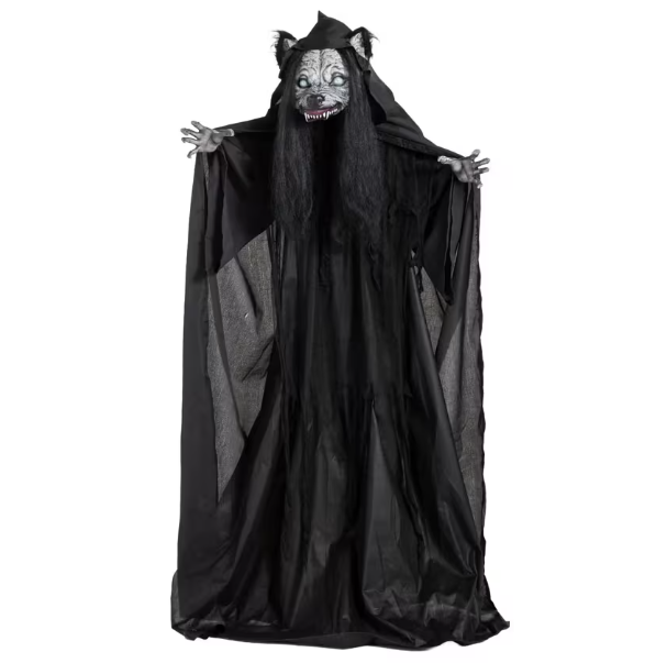 Halloween 2026 - 5.6 Ft Wolf Lady Animated Halloween Decoration prop