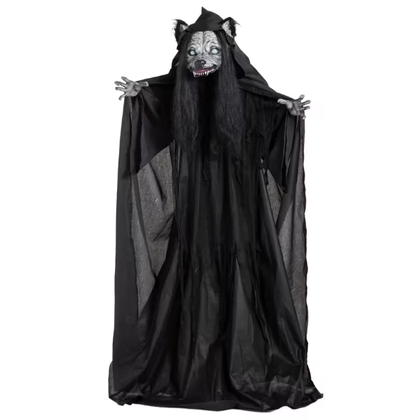 Halloween 2026 - 5.6 Ft Wolf Lady Animated Halloween Decoration prop