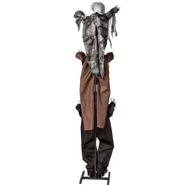 5 Ft. 8" Animated Light-Up Three Stacked Zombies with Sound Halloween Decoration