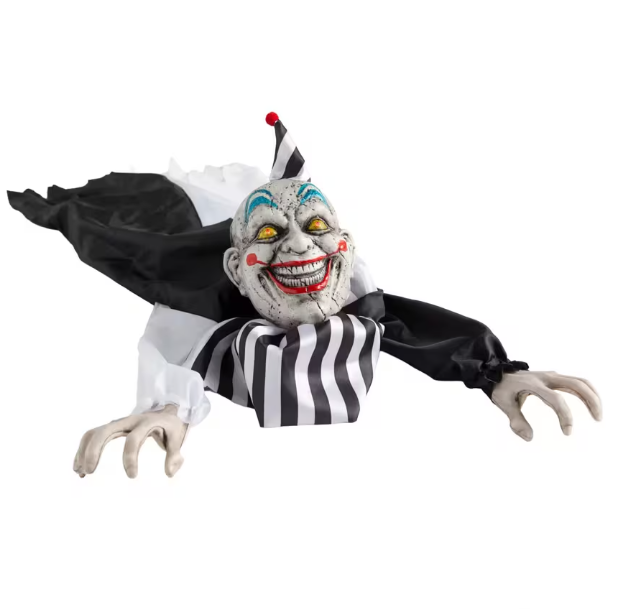 39" Crawling Animated Evil Clown Doll  Halloween Prop decoration