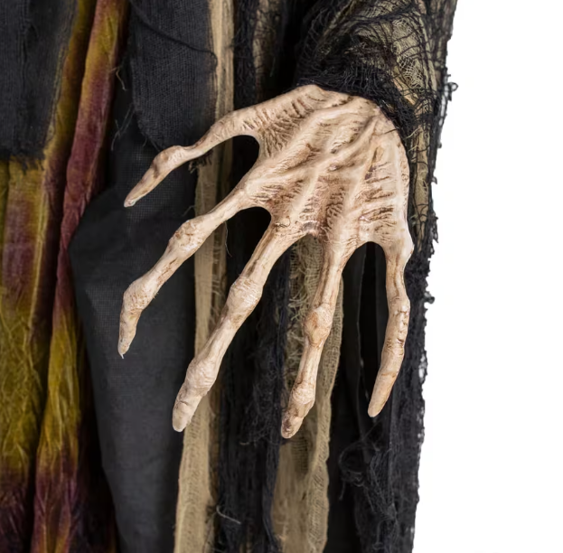 Halloween  Giant 6 Ft 10" Creepy Talking Witch with Staff prop decoration