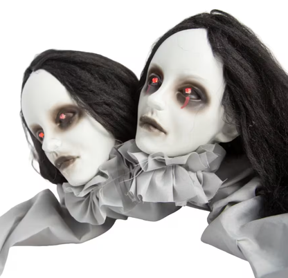 Halloween 2026 decoration 47" Animated Two Headed Crawling Girl Prop
