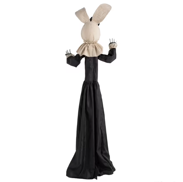 Life Size Halloween prop Animated Creepy Rabbit with Dress Decoration