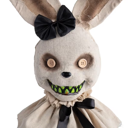 Life Size Halloween prop Animated Creepy Rabbit with Dress Decoration