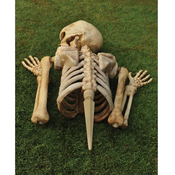 Giant Posable Skeleton GroundBreaker - Up to 10 Ft Wide outdoor Halloween yard decoration