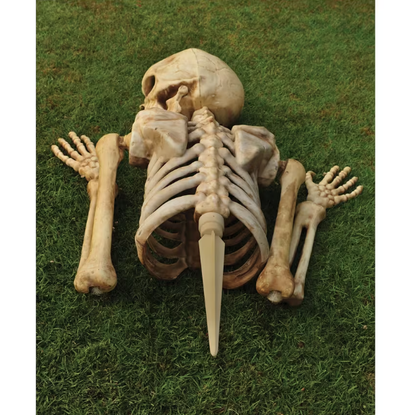 Giant Posable Skeleton GroundBreaker - Up to 10 Ft Wide outdoor Halloween yard decoration