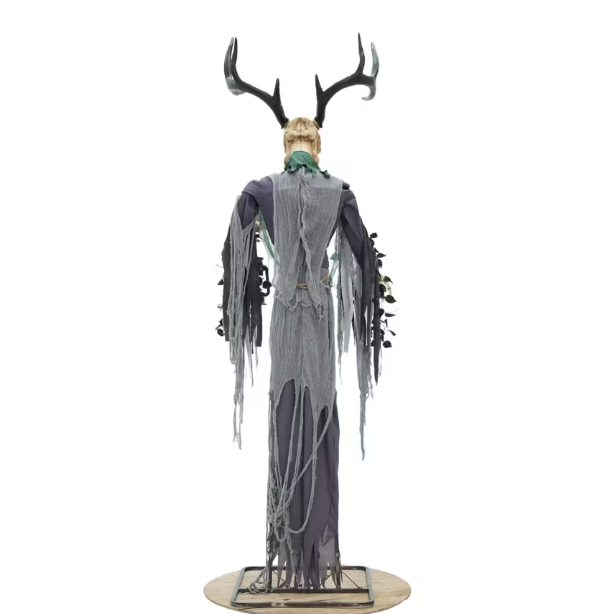 Halloween 2026 - 8 Ft Animated Skeleton Forest Creature with Horns Prop