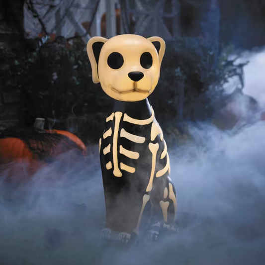 24" Light-Up Skeleton Dog Blow Mold Halloween decoration