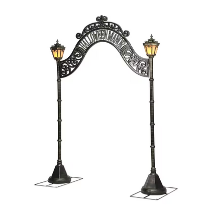 97" Halloween Manor Archway Graveyard Prop Cemetery Fence decoration