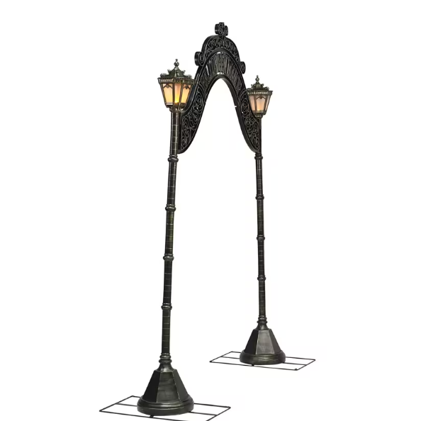 97" Halloween Manor Archway Graveyard Prop Cemetery Fence decoration