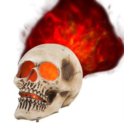 Lightshow Fire & Ice™ Flaming Skull Projection Light outdoor halloween