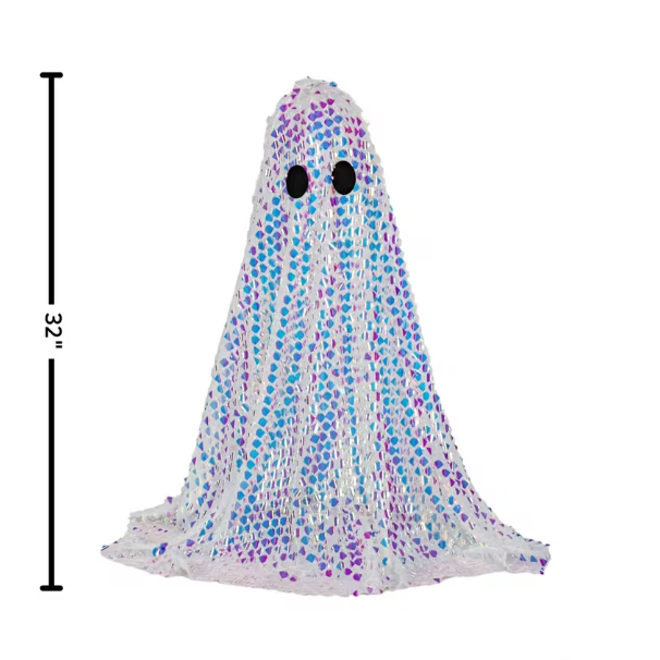 Halloween 2026 - 33" Disco Mosaic Ghost Halloween Decoration