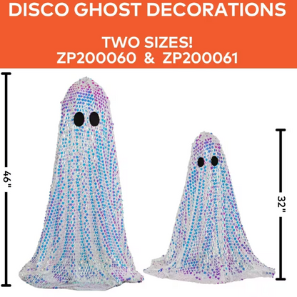 Halloween 2026 - 33" Disco Mosaic Ghost Halloween Decoration