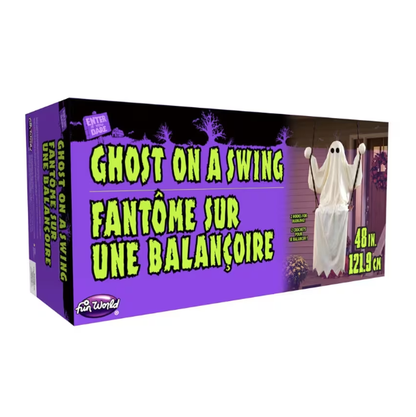 Halloween 2026 - 48" Ghost on a Swing Hanging Decoration