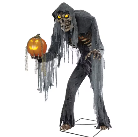 7 Ft. Animated Prowling Jack Skeleton Halloween Prop