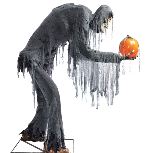 7 Ft. Animated Prowling Jack Skeleton Halloween Prop