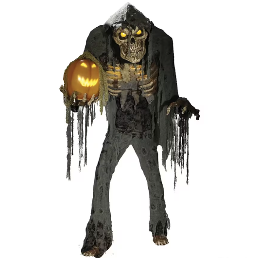 7 Ft. Animated Prowling Jack Skeleton Halloween Prop