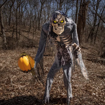 7 Ft. Animated Prowling Jack skeleton Halloween Prop