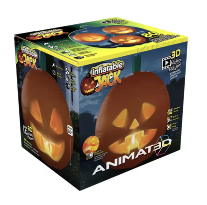 Halloween 2026 - 5 Ft. Jabberin' Jack Animated Jack O Lantern Projection Inflatable