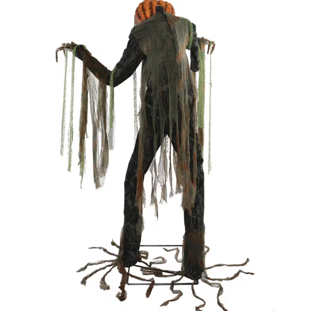 7 Ft Root of Evil Scarecrow Pumpkin Animated Halloween Prop