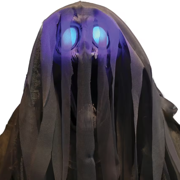 5 Ft Hanging Ghost - Light & Sound animated Halloween prop