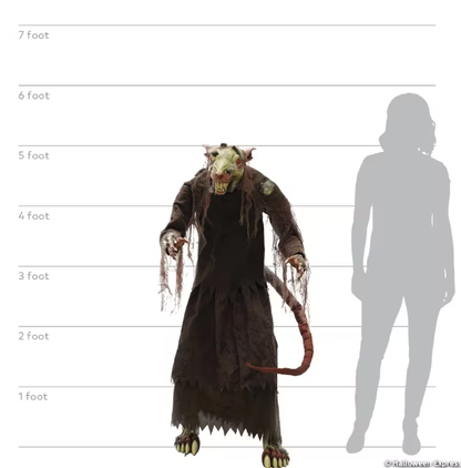 5 Ft Mangey Rat Animated Halloween Prop