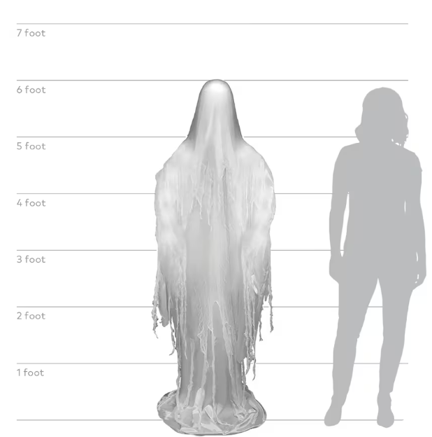 6 Ft Rising Ghost Animated Halloween Prop