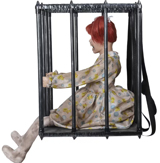 Animated Caged Kid Prop or Halloween Costume Accessory