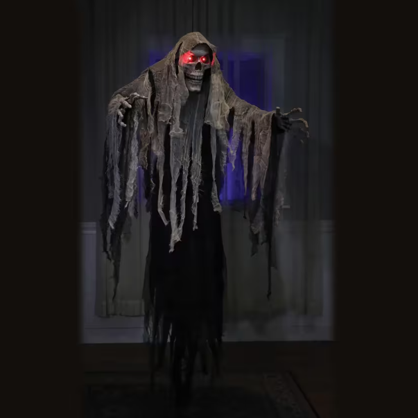 72" Hanging Talking Reaper animated Halloween prop